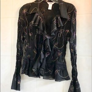 New Women’s Black Dressy Blouse